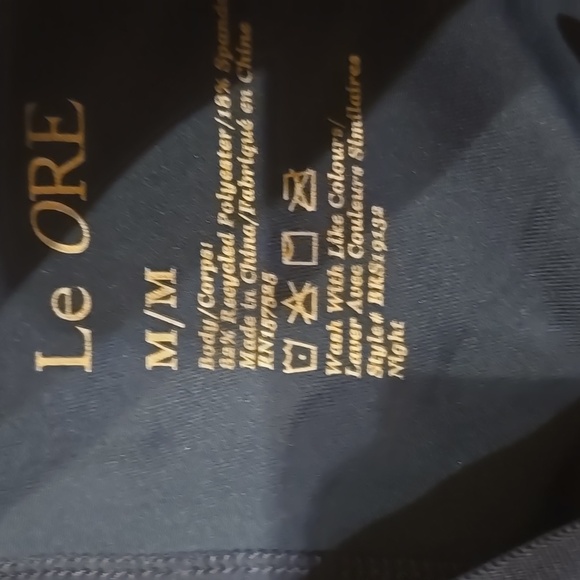 Le ORE Deep Teal Crossover/ Cut-Out Banded Waist Leggings - Picture 7 of 11